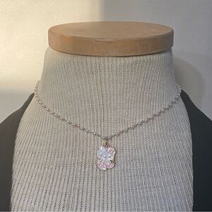 Hello Kitty Strawberry Pearl Choker Necklace Baby Pink